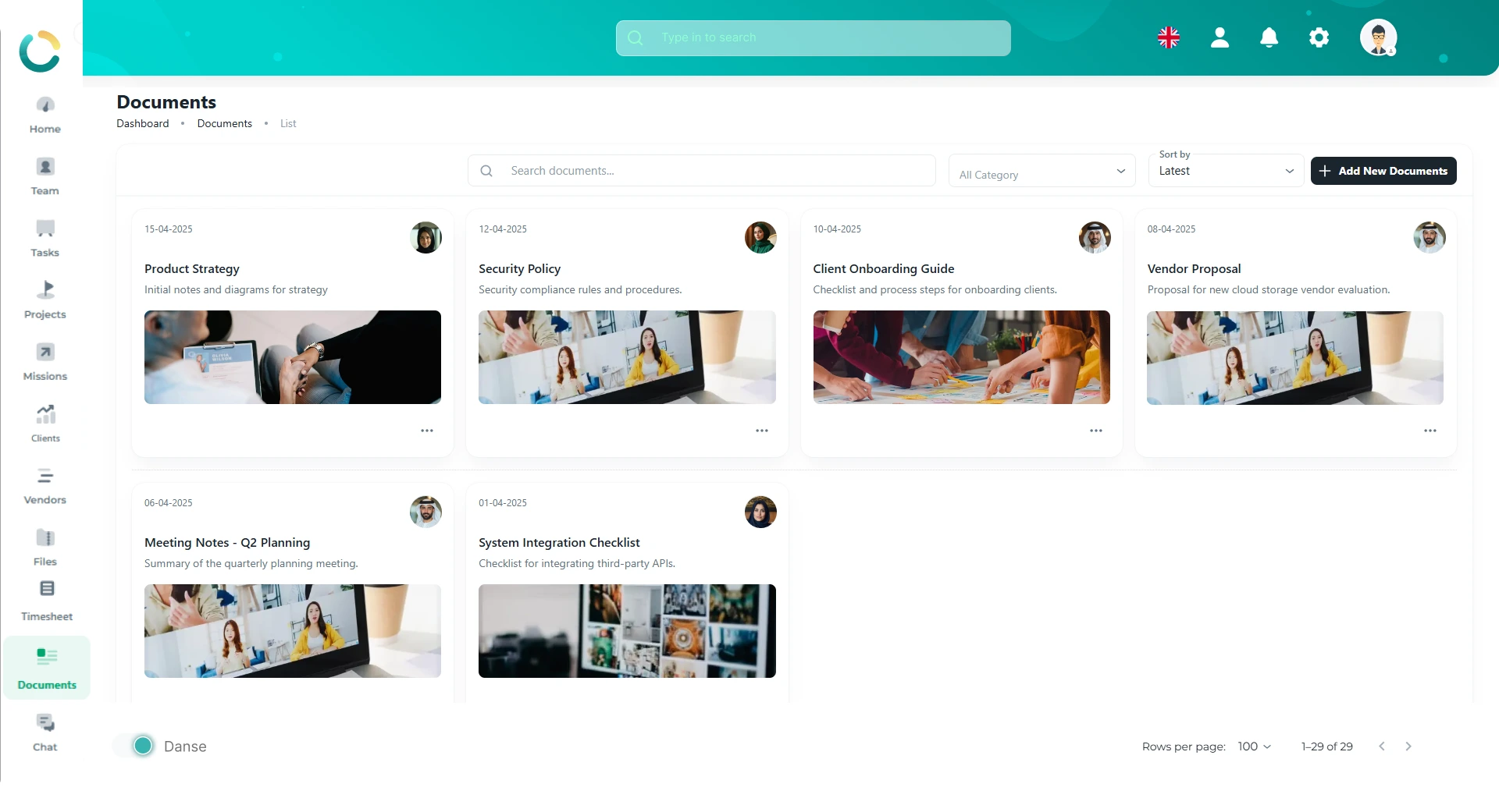 TAIRRAGO Document Management Dashboard